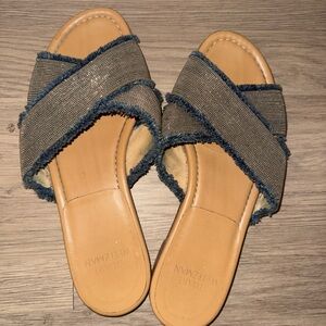 Stuart Weitzman Blue and Silver Women's Sandals